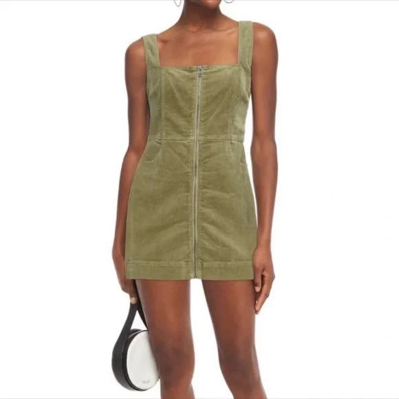 Alice + Olivia | Dresses | Nwt Alice Olivia Green Corduroy Mini Dress Sz 8  | Poshmark